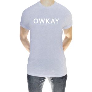 Owkay Clothing Original Tee in Heather Grey- £24